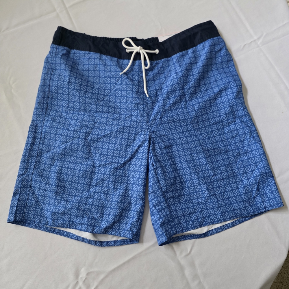 St. John's Bay Blue Board Shorts with Drawstring Waist